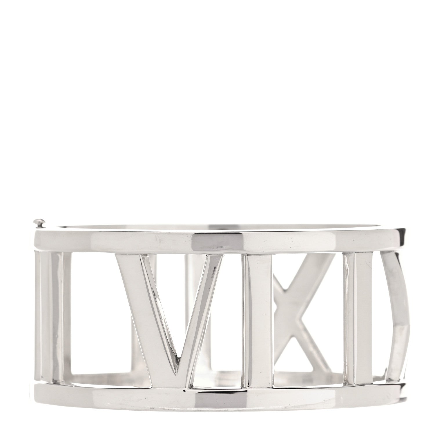 Tiffany Sterling Silver Wide Atlas Hinged Bangle Bracelet 3 of 5