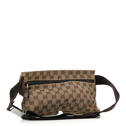 Gucci GG Monogram Double Pocket Belt Bag Dark Brown 3 of 9