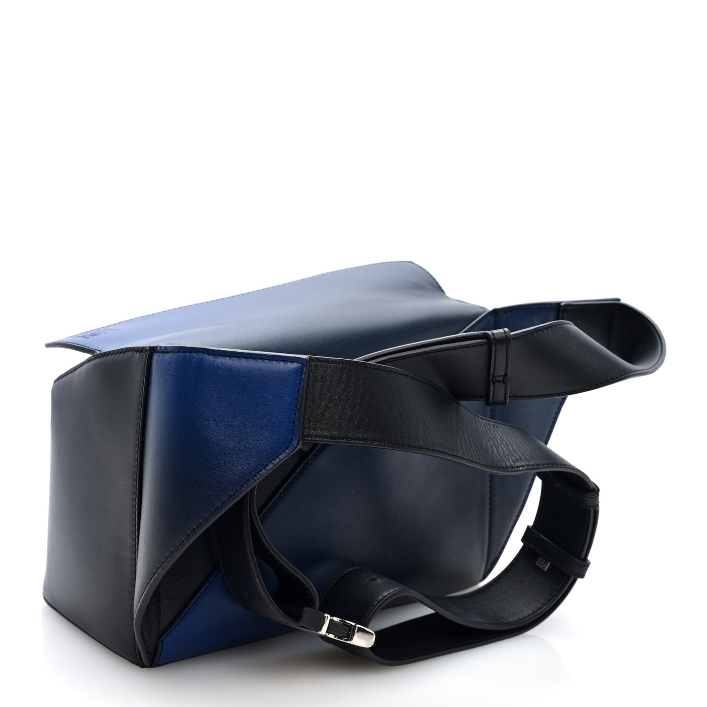 Calfskin Small Puzzle Edge Bumbag Navy Blue