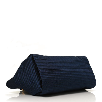 Lanvin Satin Quilted Trilogy Clutch Navy 5 of 13