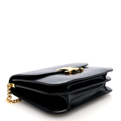 Celine Shiny Calfskin College Triomphe Black 4 of 9