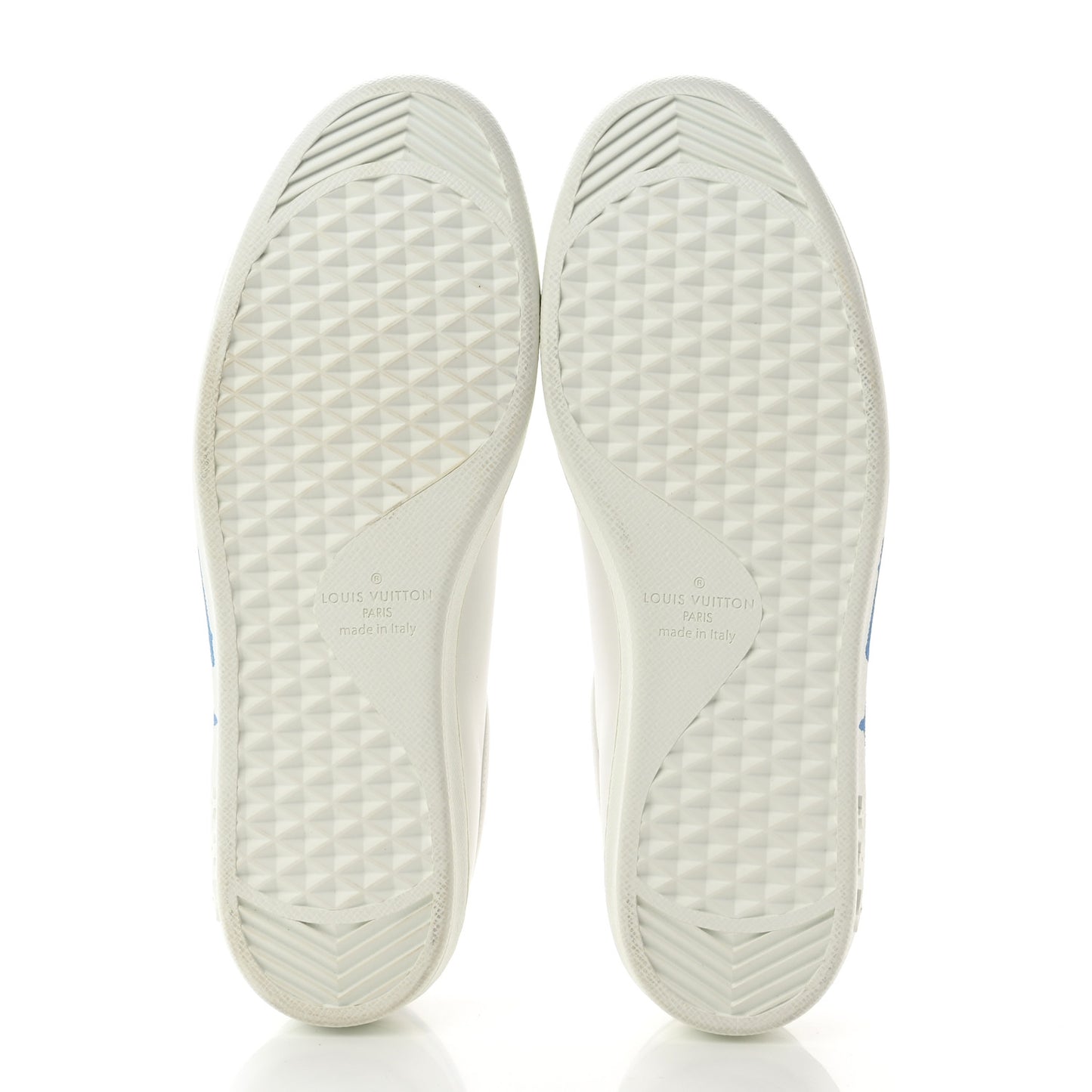 Calfskin Luxembourg Samothrace Mens Sneakers 9 White Blue