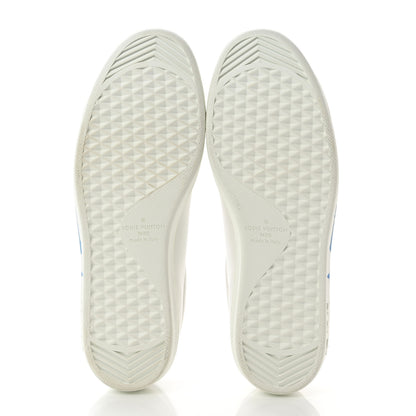 Louis Vuitton Calfskin Luxembourg Samothrace Mens Sneakers 9 White Blue 5 of 9