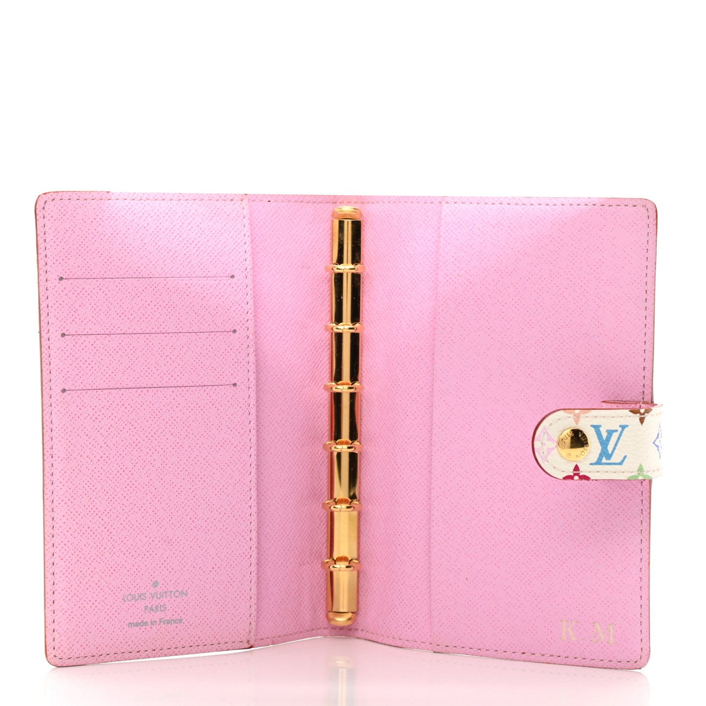 Monogram Multicolor Small Ring Agenda Cover White Litchi
