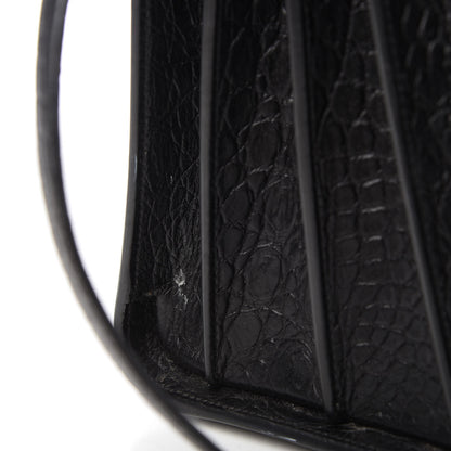 Saint Laurent Calfskin Crocodile Embossed Small Sac de Jour Black 11 of 11