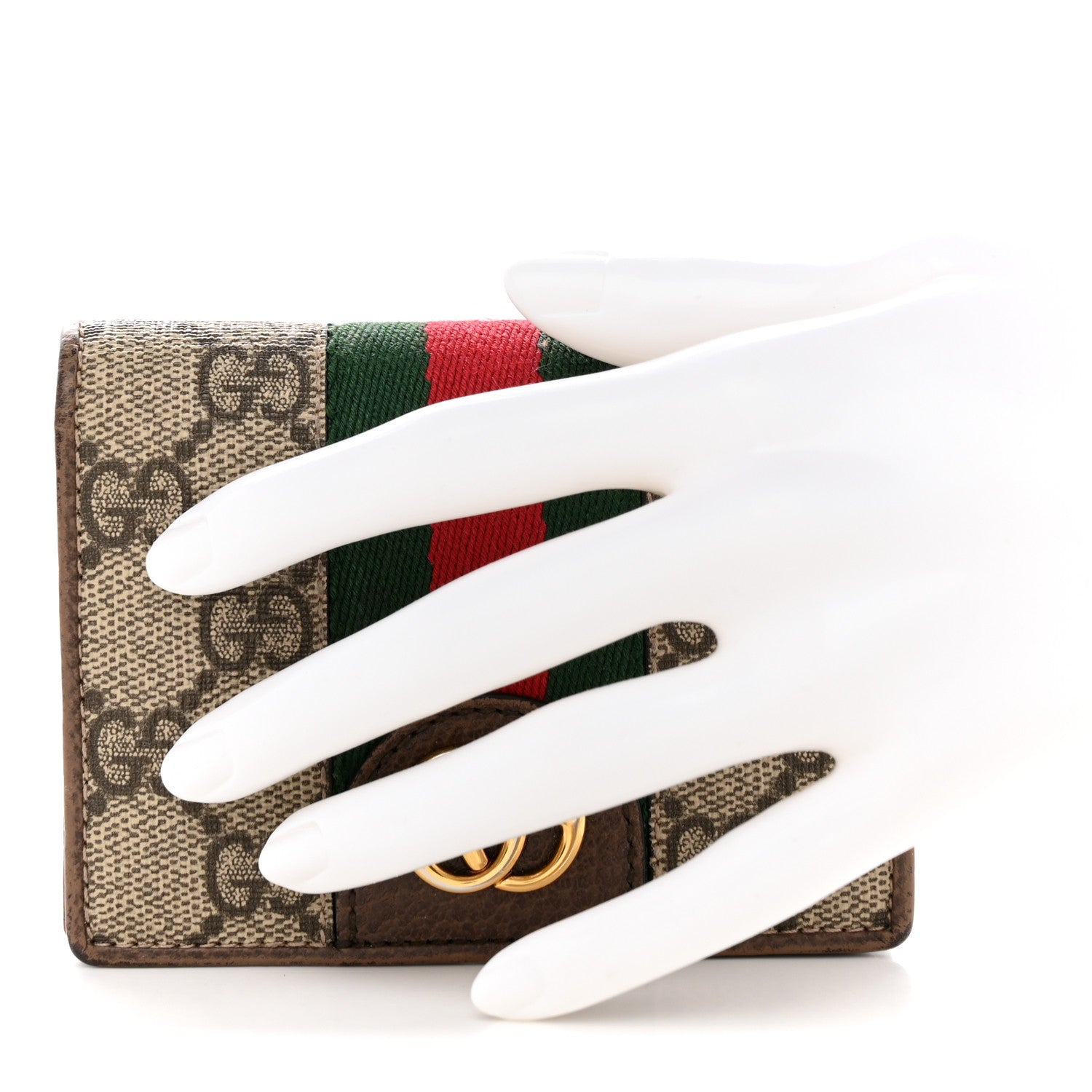 Gucci X DISNEY GG Supreme Monogram Web Three Little Pigs Ophidia Card Case Wallet Beige New Acero 2 of 10