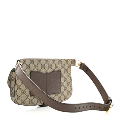 Gucci GG Supreme Monogram Textured Dollar Calfskin Blondie Belt Bag Beige Ebony New Acero 3 of 11