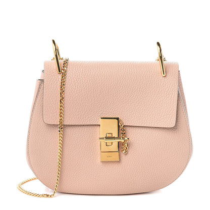 Chloe Grained Lambskin Drew Shoulder Bag Cement Pink 1 of 10