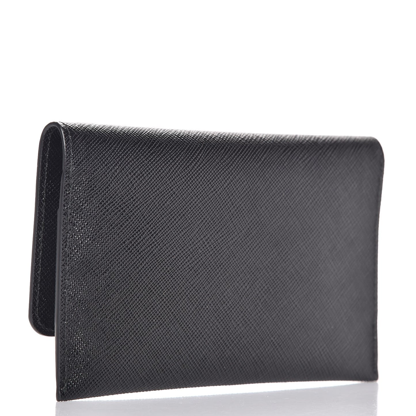 Saffiano Metal Flap Wallet Black