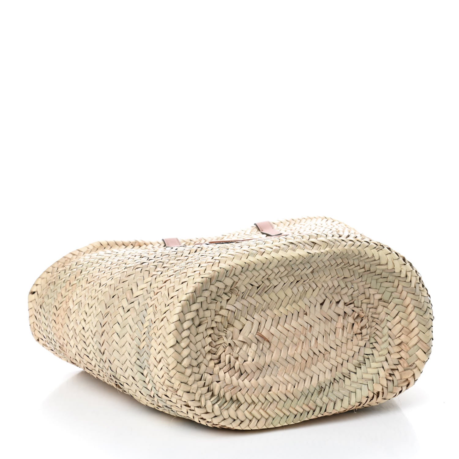 Celine Raffia Calfskin Triomphe Medium Panier Tan 3 of 4