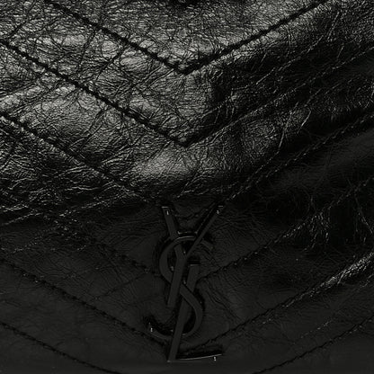 Saint Laurent Crinkled Calfskin Matelasse Monogram Large Niki Shopper Tote Black 8 of 12