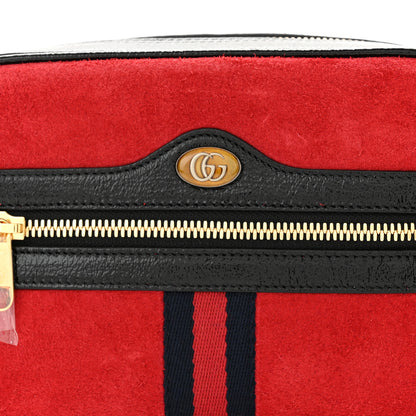 Gucci Suede Small Ophidia Belt Bag Hibiscus Red 9 of 11
