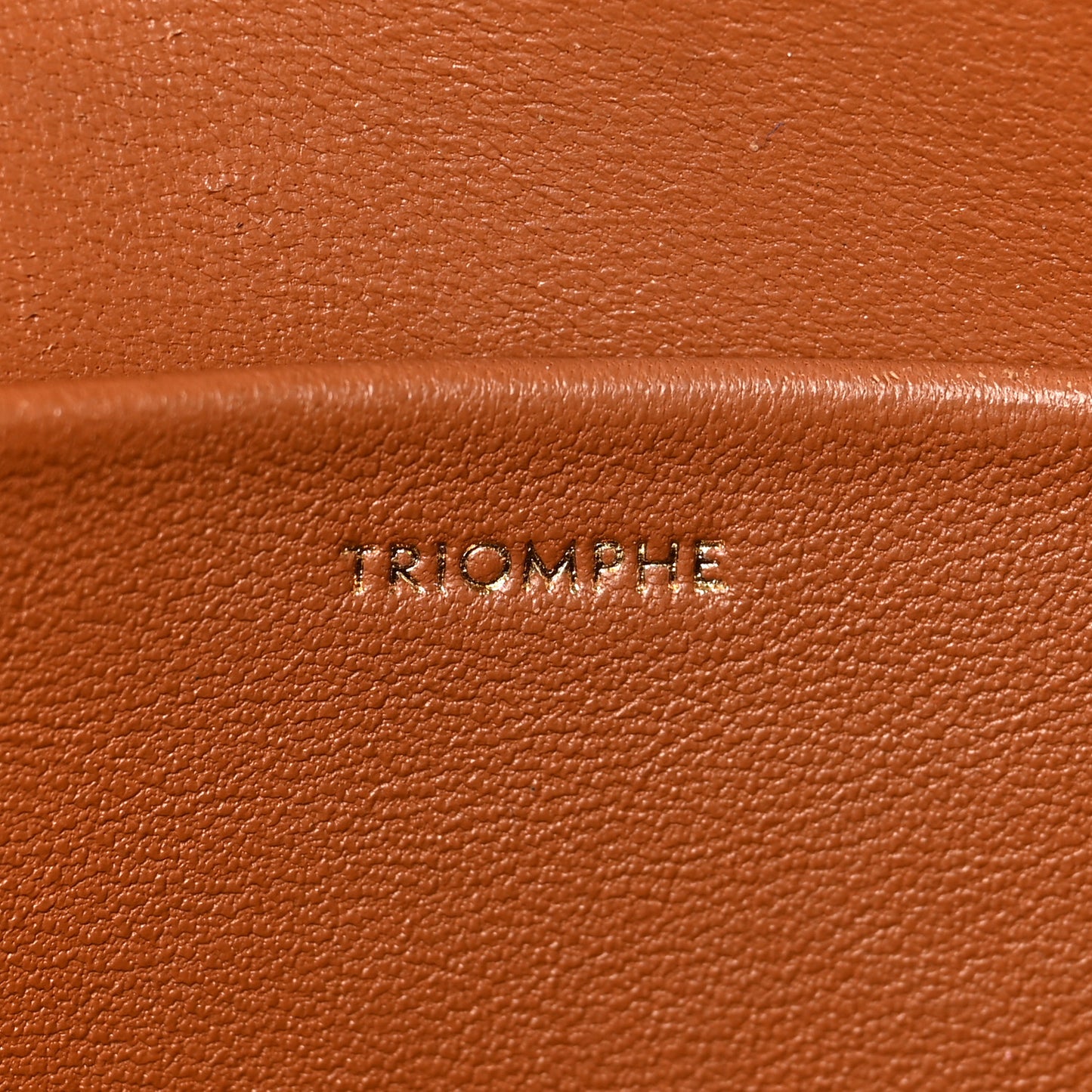 Canvas Calfskin Triomphe Shoulder Bag Tan