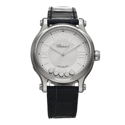 Chopard Stainless Steel Alligator 5 Diamond 33mm Happy Sport Automatic Watch 1 of 5