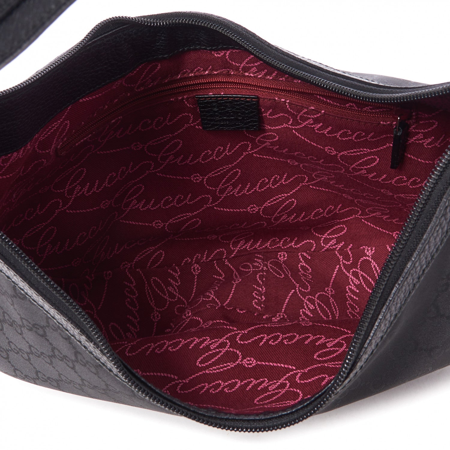 Gucci Nylon Monogram Half Moon Hobo Black 4 of 7