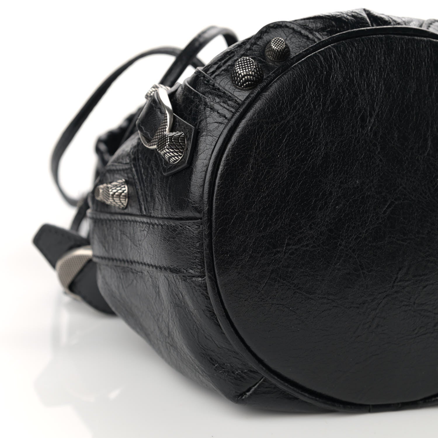 Balenciaga Agneau Arena Le Cagole Bucket Bag XS Black 9 of 10
