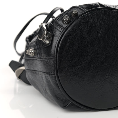 Balenciaga Agneau Arena Le Cagole Bucket Bag XS Black 9 of 10