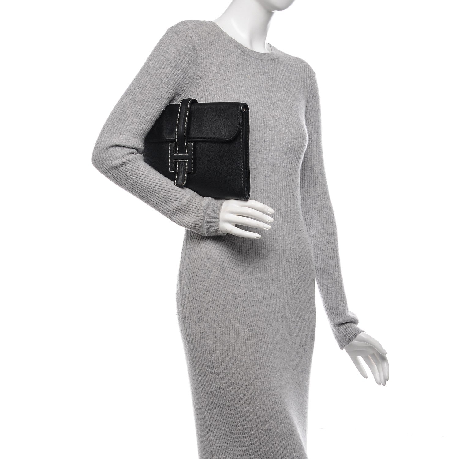 Hermes Evergrain Jige PM Clutch Black 2 of 7