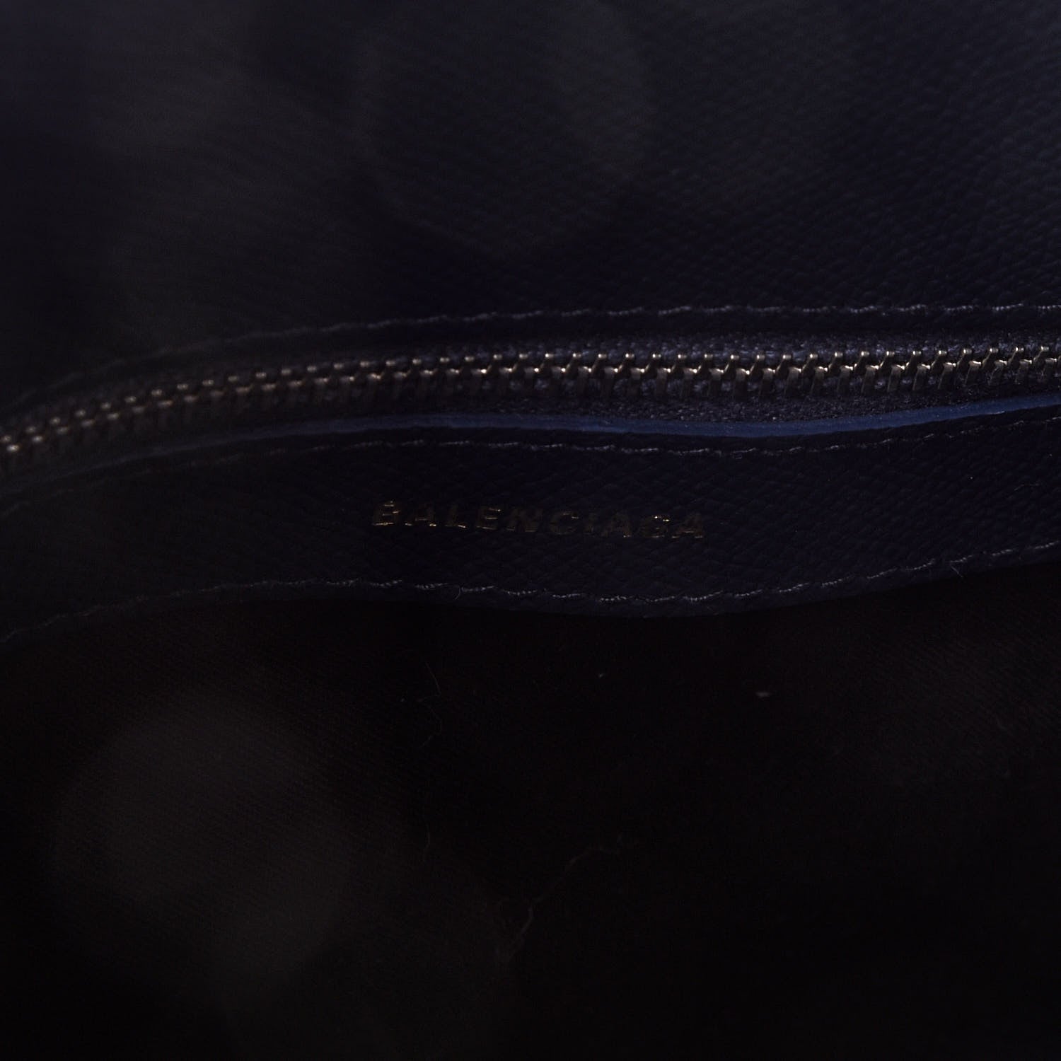 Balenciaga Signature Grained Calfskin Logo S Ville Top Handle Bag Bleu Canopee White 6 of 12