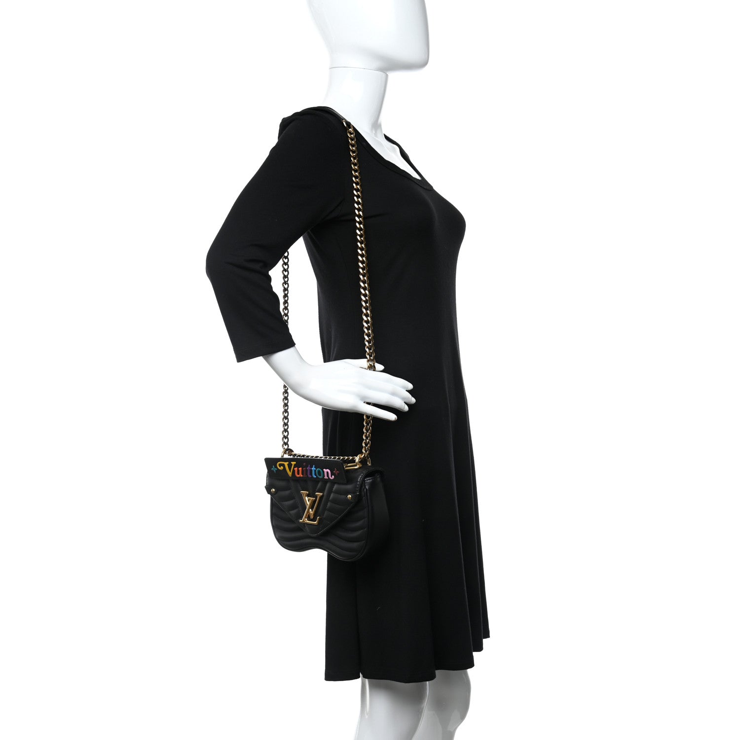 Louis Vuitton Calfskin New Wave Chain PM Black 2 of 8