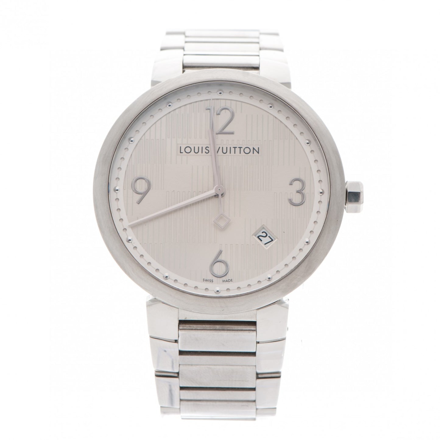 Stainless Steel 39mm Tambour Quartz Watch