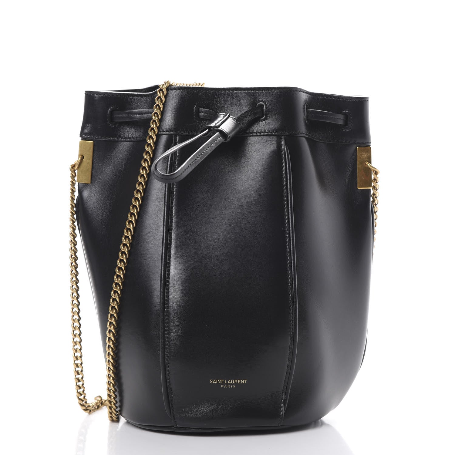 Saint Laurent Smooth Calfskin Small Talitha Bucket Bag Black 1 of 12