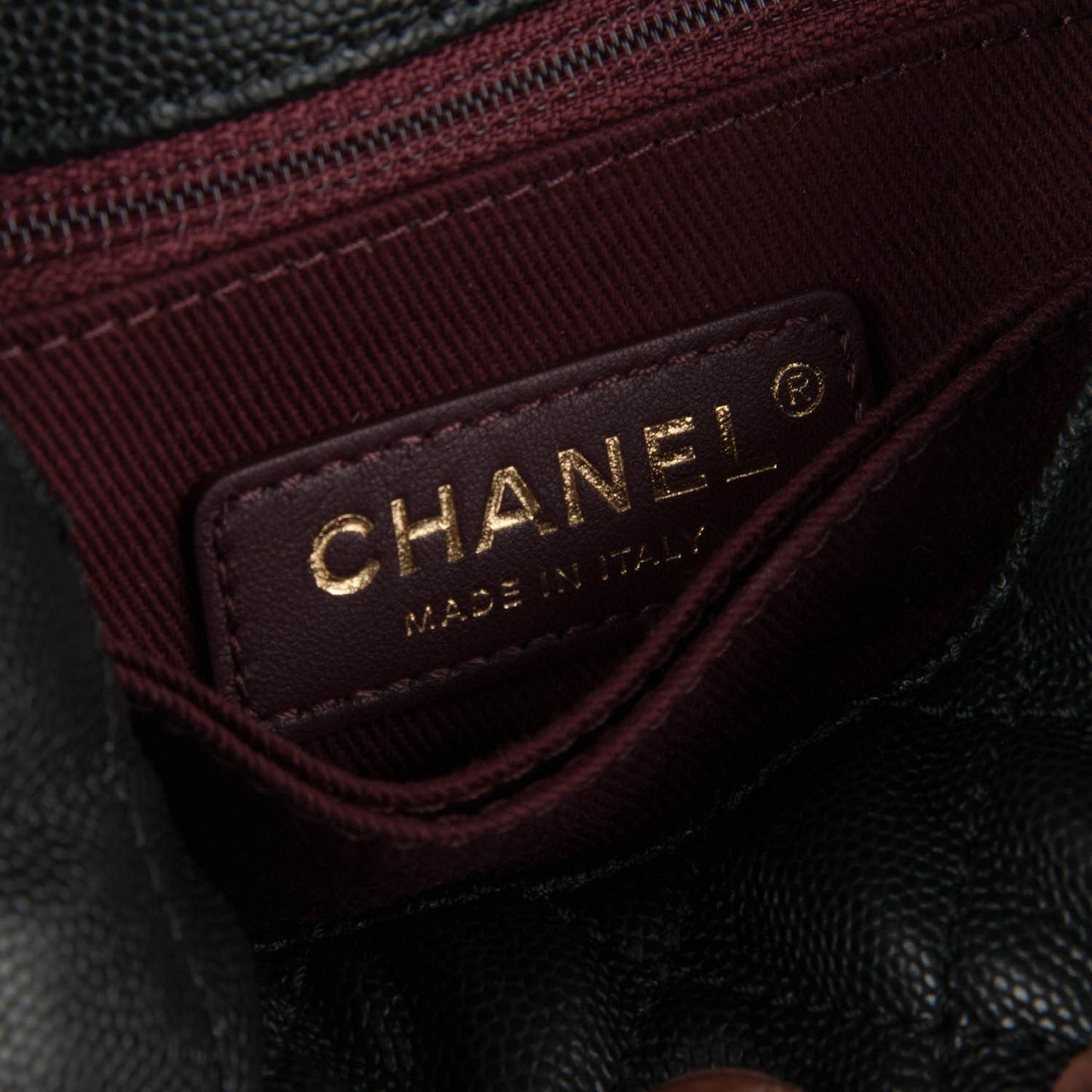 Caviar Quilted Mini Coco Handle Flap Black