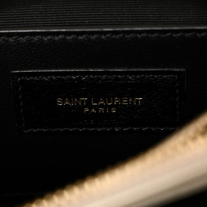Saint Laurent Sheepskin Matelasse Chevron Monogram Medium College Bag Crema Soft 6 of 11