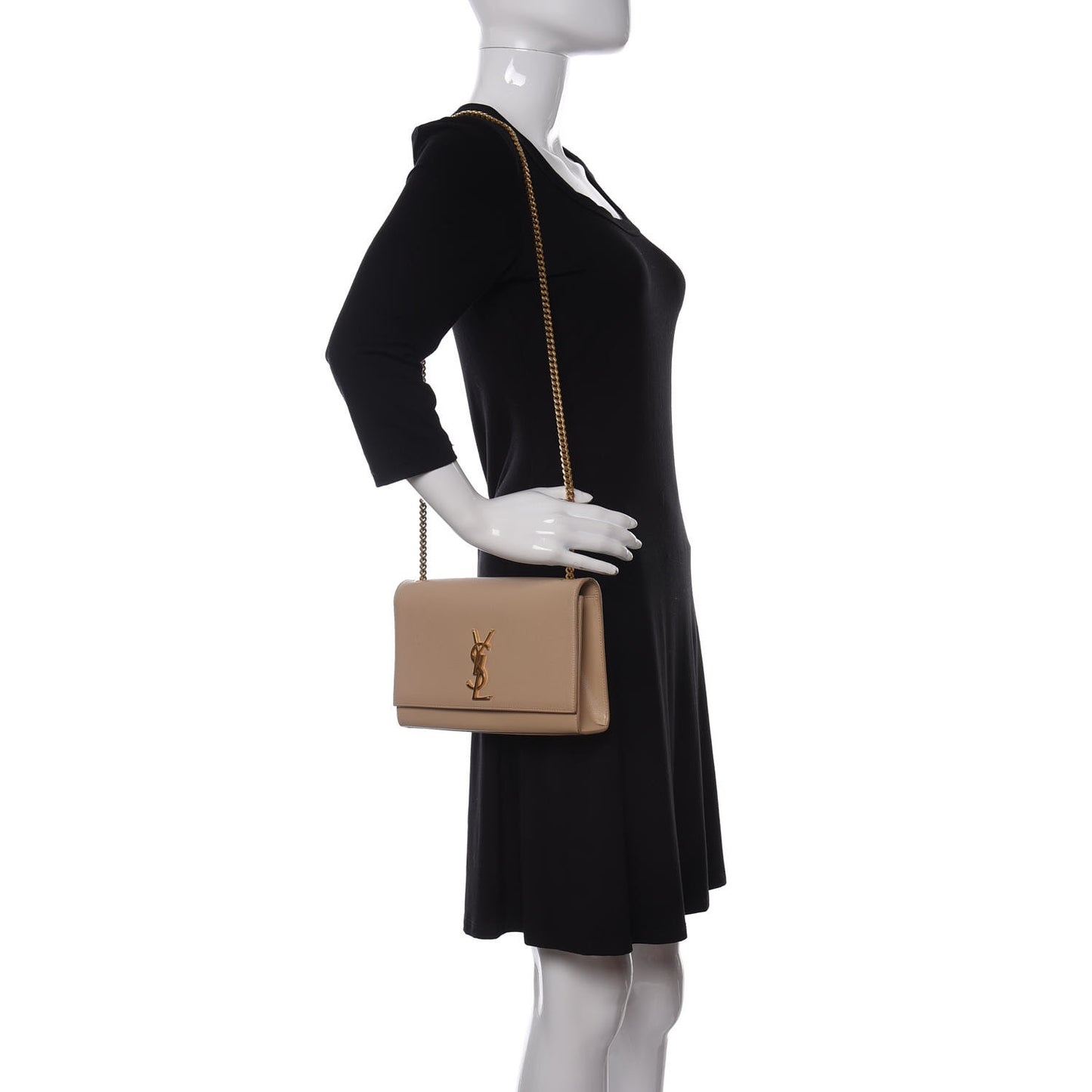 Grain De Poudre Medium Monogram Kate Satchel Nude Powder