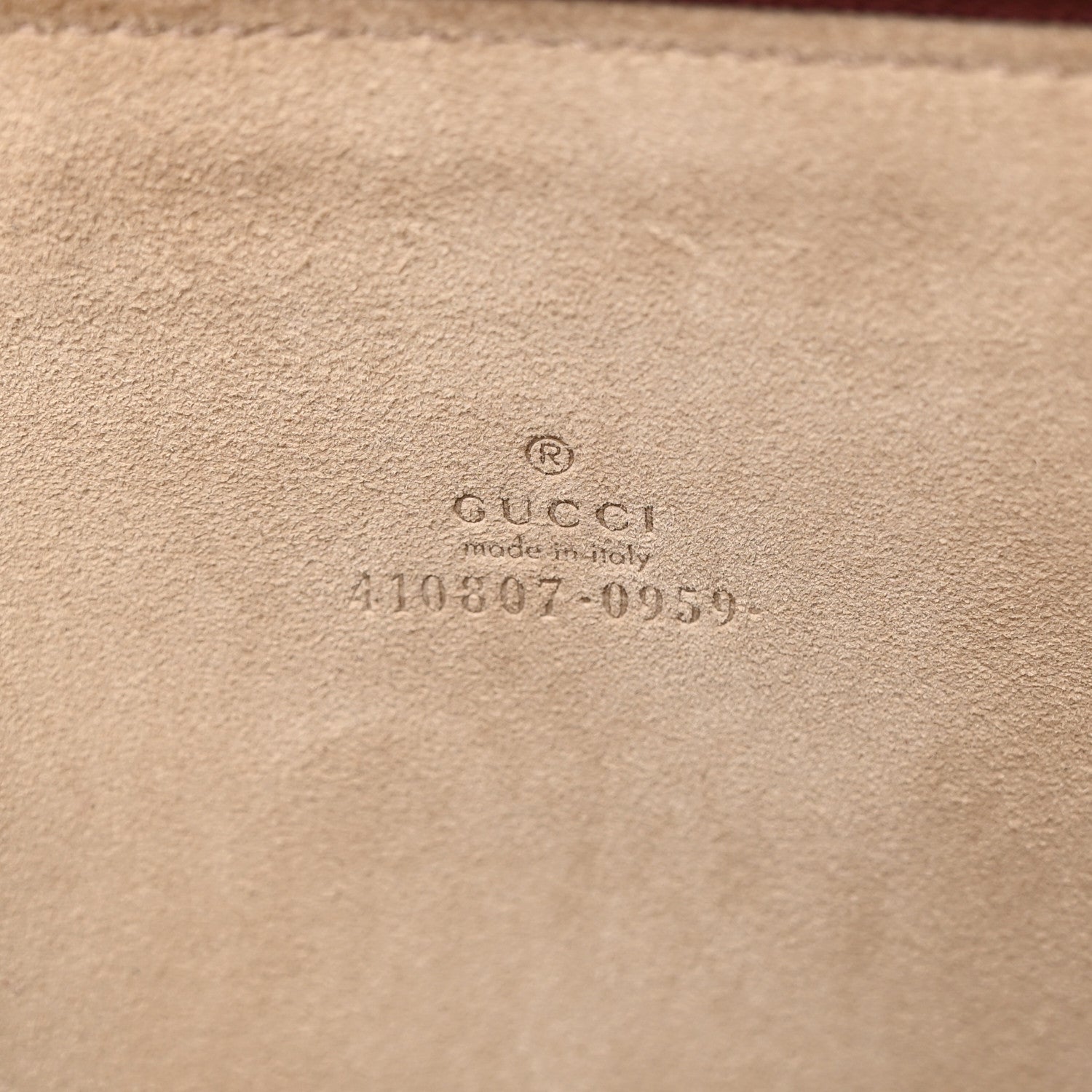 Gucci GG Supreme Monogram Blooms Suede Large Zip Pouch Beige Multicolor Dry Rose 6 of 7