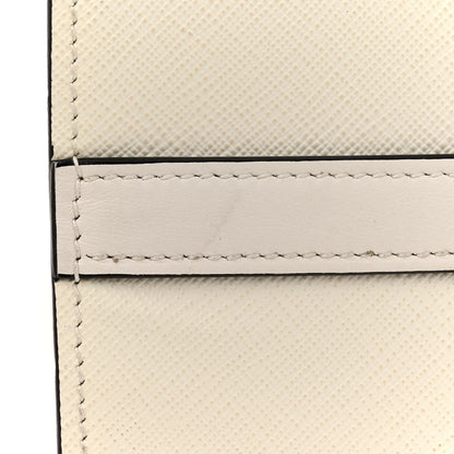Prada Saffiano City Calfskin Greche Paradigme Bag White Black 19 of 20