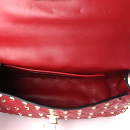 Valentino Garavani Nappa Small Rockstud Spike Shoulder Bag Rosso Valentino 5 of 8