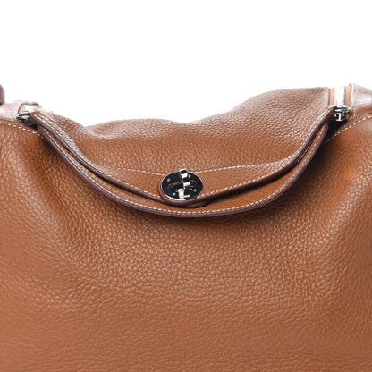 Hermes Taurillon Clemence Lindy 30 Gold 8 of 14