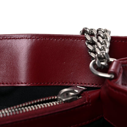 Saint Laurent Calfskin Y Quilted Monogram Medium Loulou Chain Satchel Rouge Legion 13 of 16
