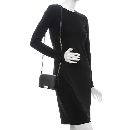 Burberry Signature Grain Small Madison Chain Clutch Black 2 of 7