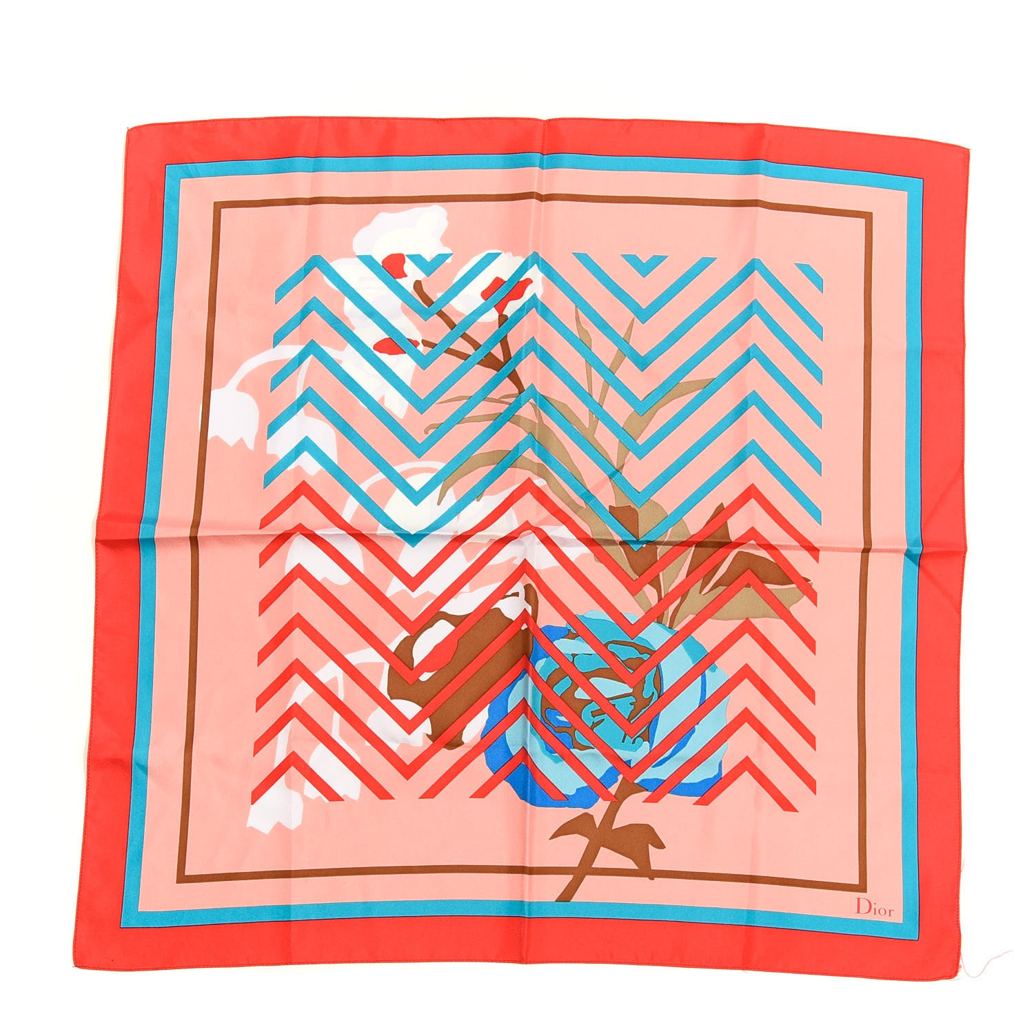 Christian Dior Silk Print Square Scarf Multicolor 1 of 3