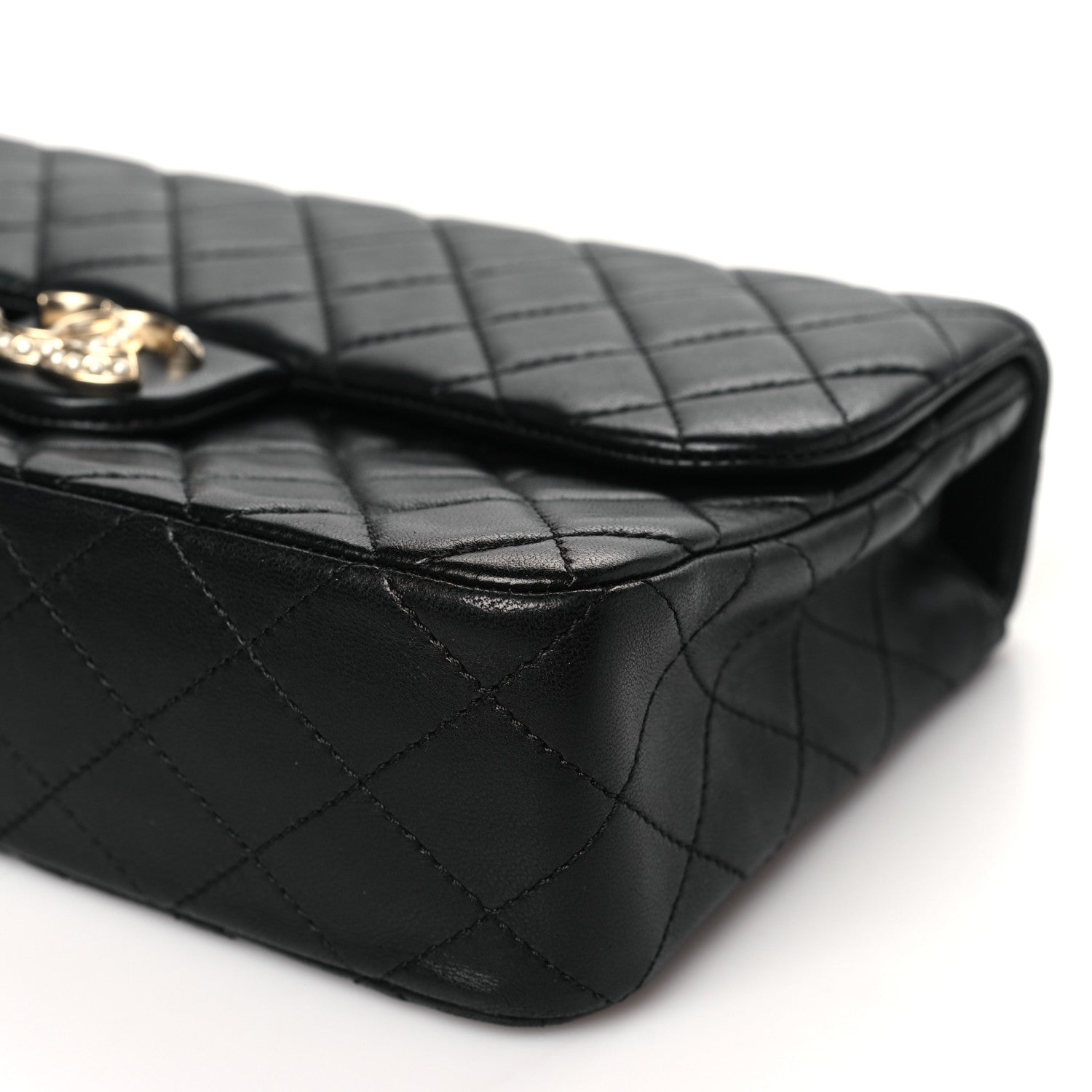 Chanel Lambskin Quilted Medium Westminster Pearl Flap Black 10 of 10