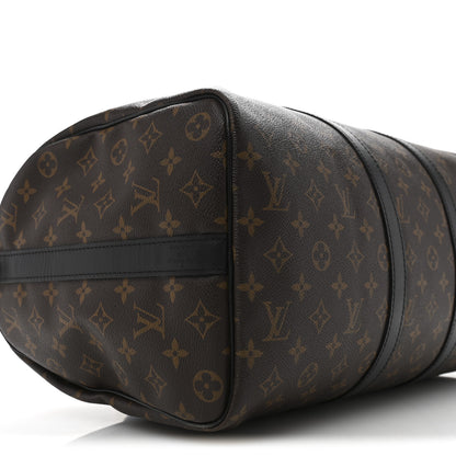Louis Vuitton Monogram Macassar Keepall Bandouliere 45 8 of 14