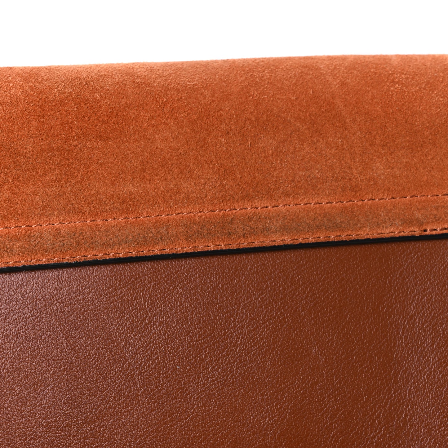 Suede Calfskin Small Faye Shoulder Bag Tobacco