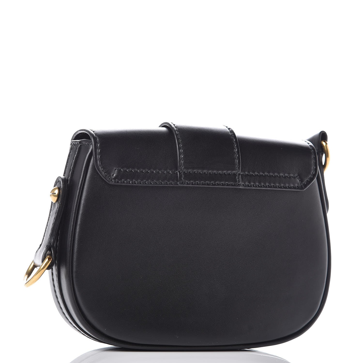 Christian Dior Calfskin D Fence Saddle Bag Black 3 of 11