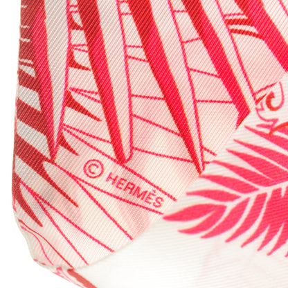 Hermes Silk Mythiques Phoenix Coloriages Twilly Rose Pale Corail Blue Jean 3 of 5