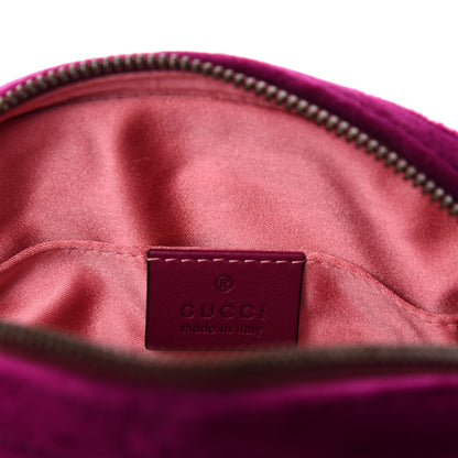 Gucci Velvet Matelasse GG Marmont Belt Bag 85 34 Fuchsia Violet Cyclamen 8 of 11