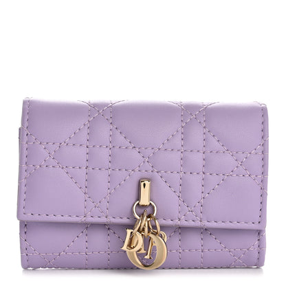 Christian Dior Lambskin Cannage Miss Dior Glycine Wallet Purple 1 of 8