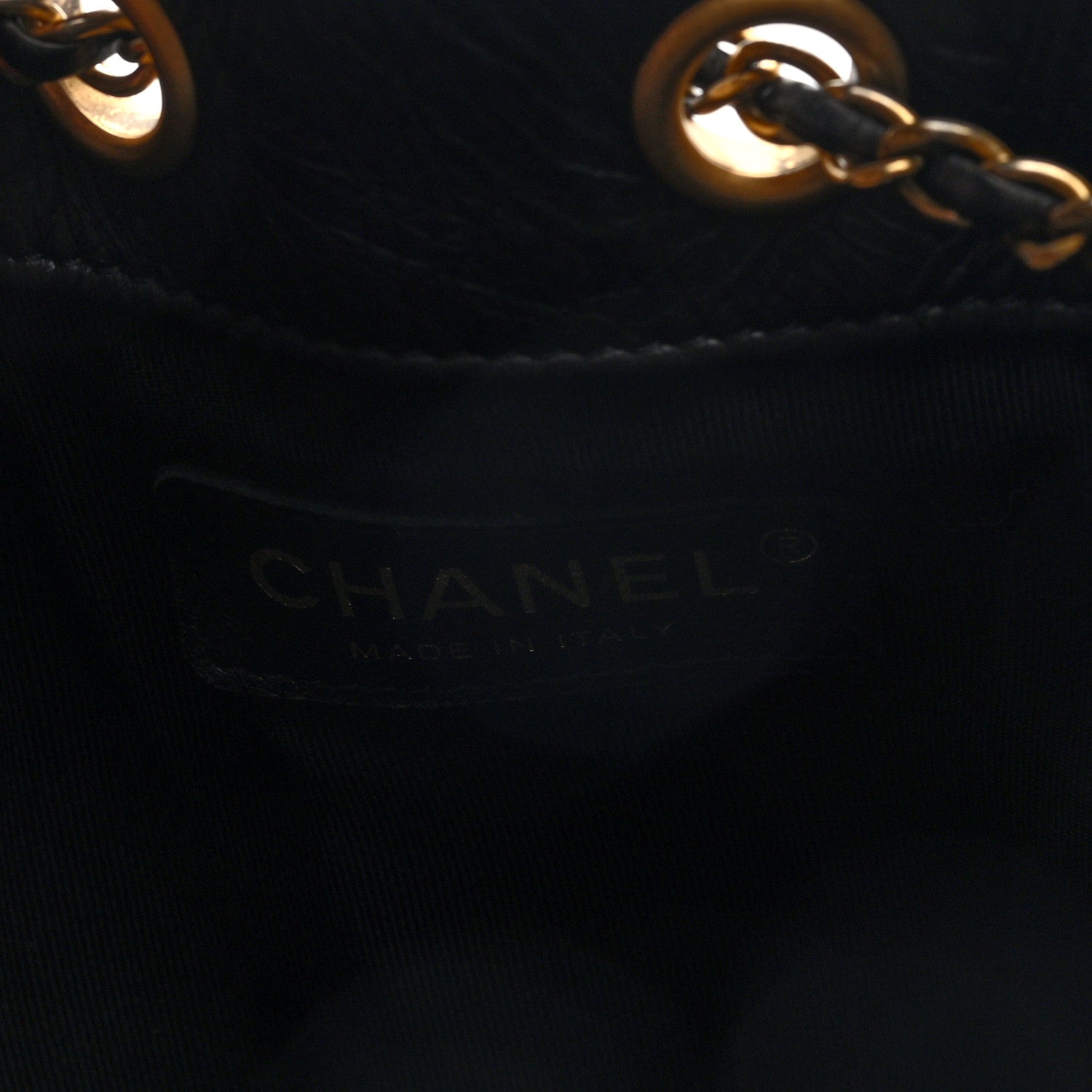 Chanel Crumpled Calfskin Coco Pleats Small Drawstring Bag Black 6 of 10
