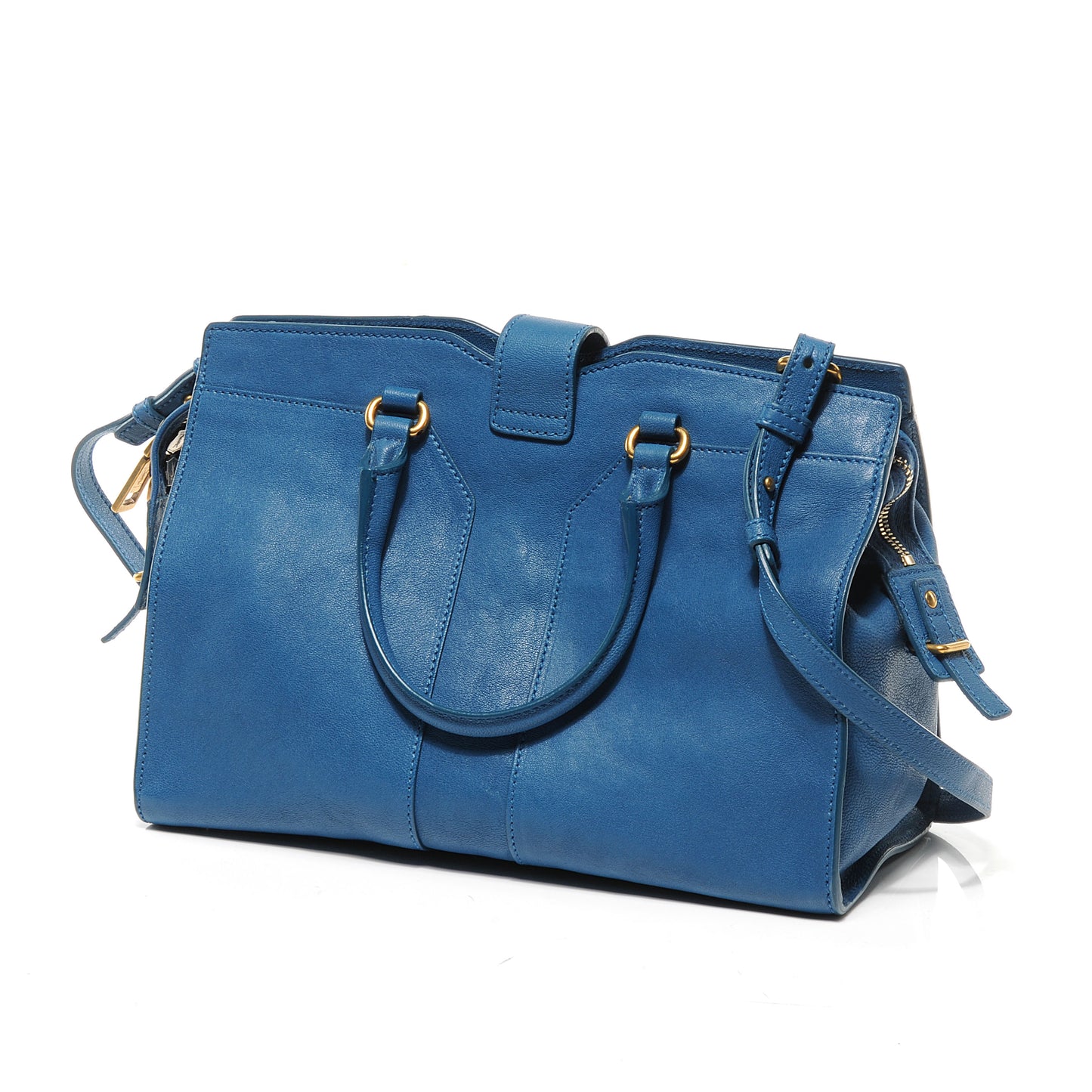 Leather Mini Cabas ChYc Blue