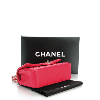 Chanel Lambskin Quilted Mini Rectangular Flap Red 4 of 8