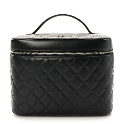 Chanel Lambskin Quilted Large Vanity Pouch Black 1 of 11