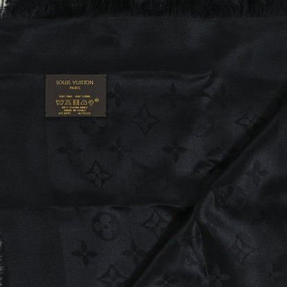 Louis Vuitton Silk Wool Monogram Shawl Black 3 of 3