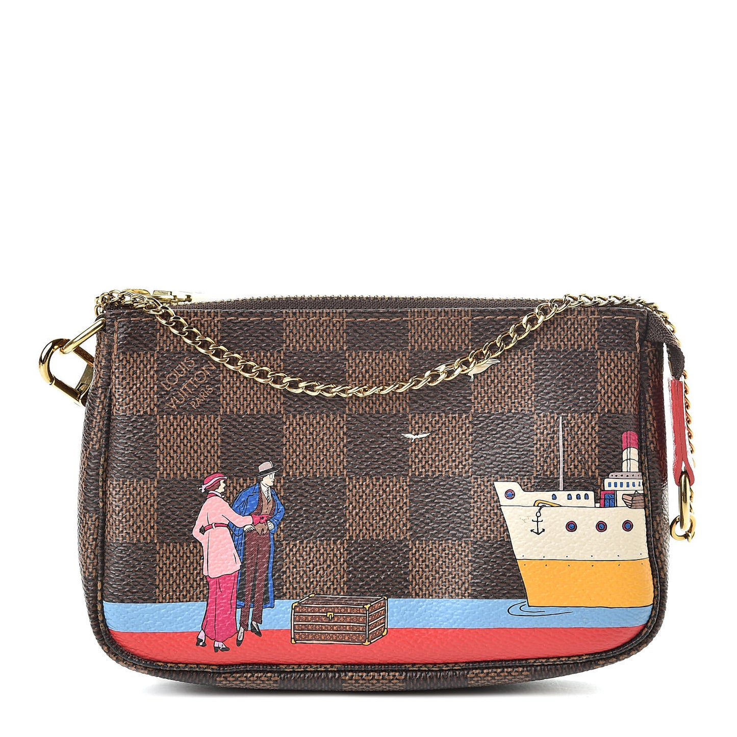 Damier Ebene 2016 Christmas Animation Mini Pochette Accessories