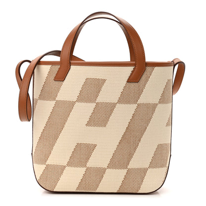 Hermes Swift Toile H Cabas H En Biais 27 Ecru Naturel Gold 1 of 11